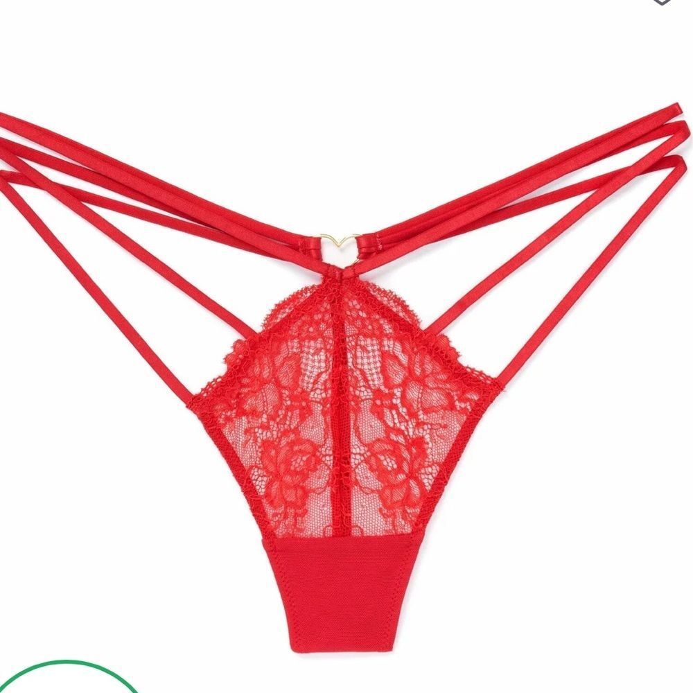 Adore Me Red Lace‎ Kimberly Thong Panties Size XL